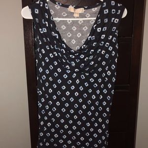 Michael Kors | Navy Print Sleeveless Blouse, S